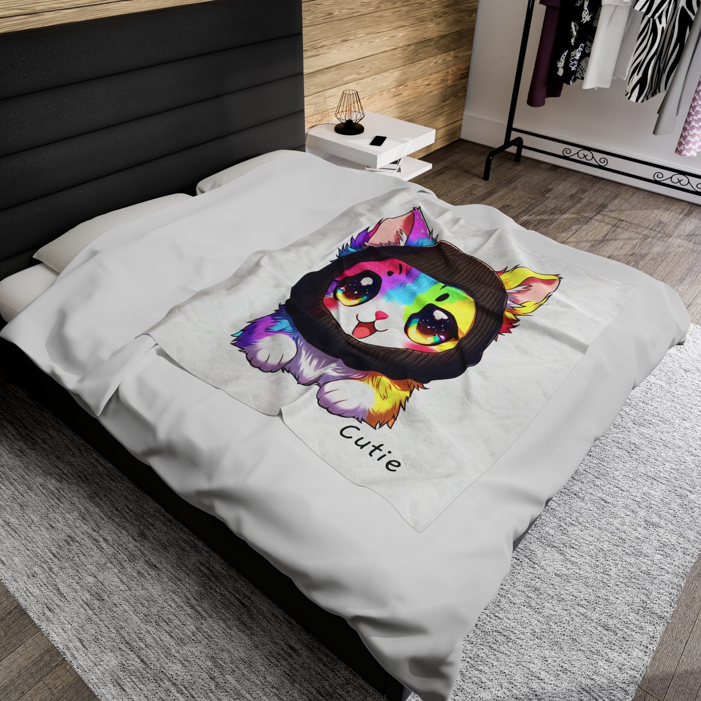 $SKITTEN -- Velveteen Plush Blanket -- Cutie