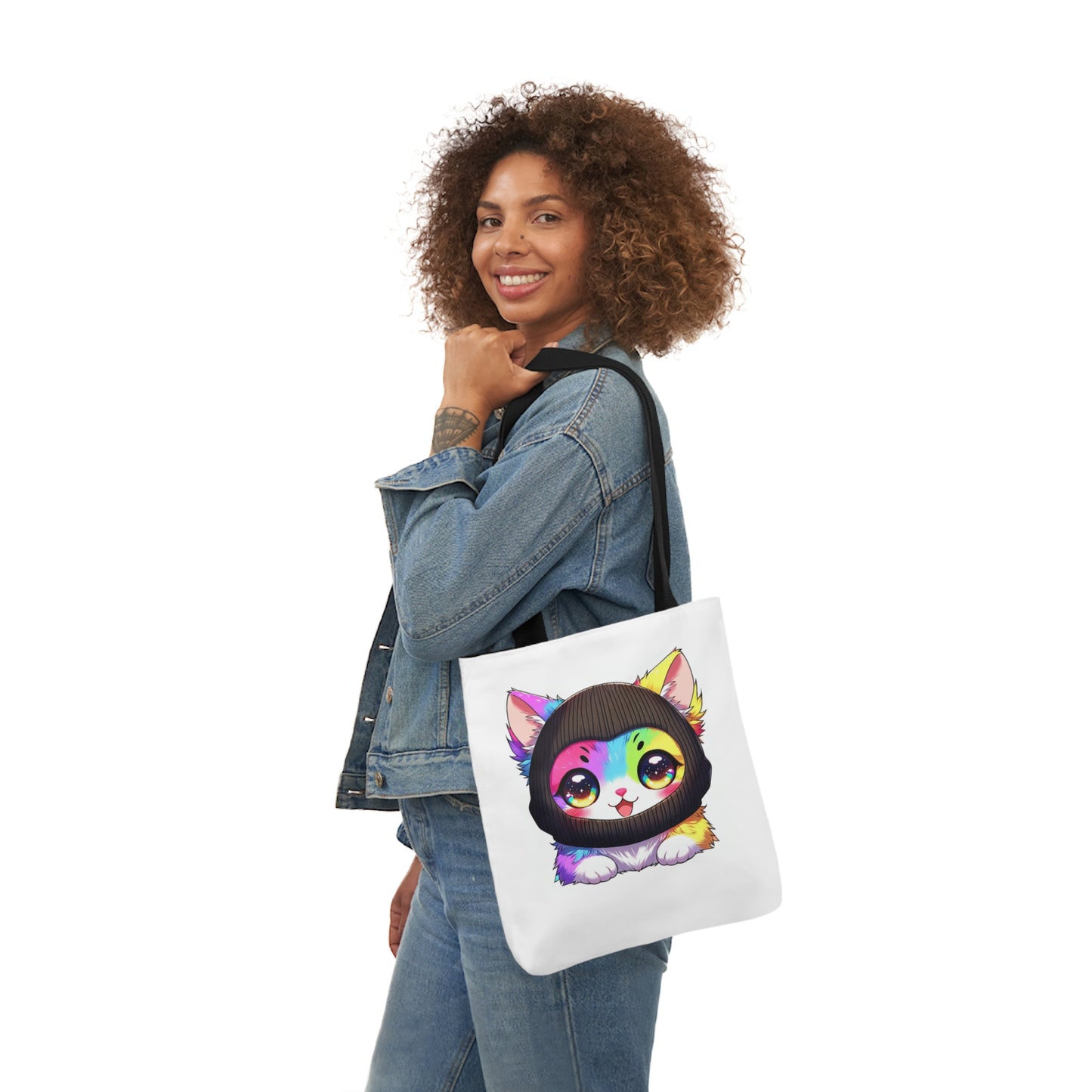 $SKITTEN -- Canvas Tote Bag, 5-Color Straps - Anime, Cutie