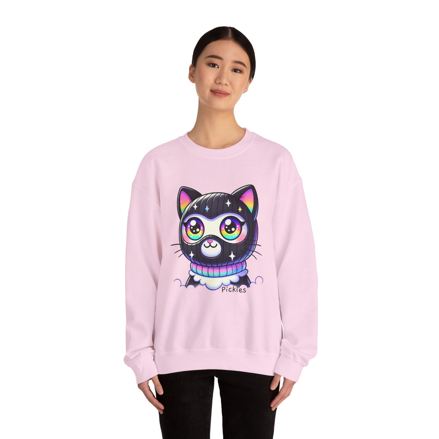 $SKITTEN -- Unisex Heavy Blend™ Crewneck Sweatshirt -- Pickles, pink