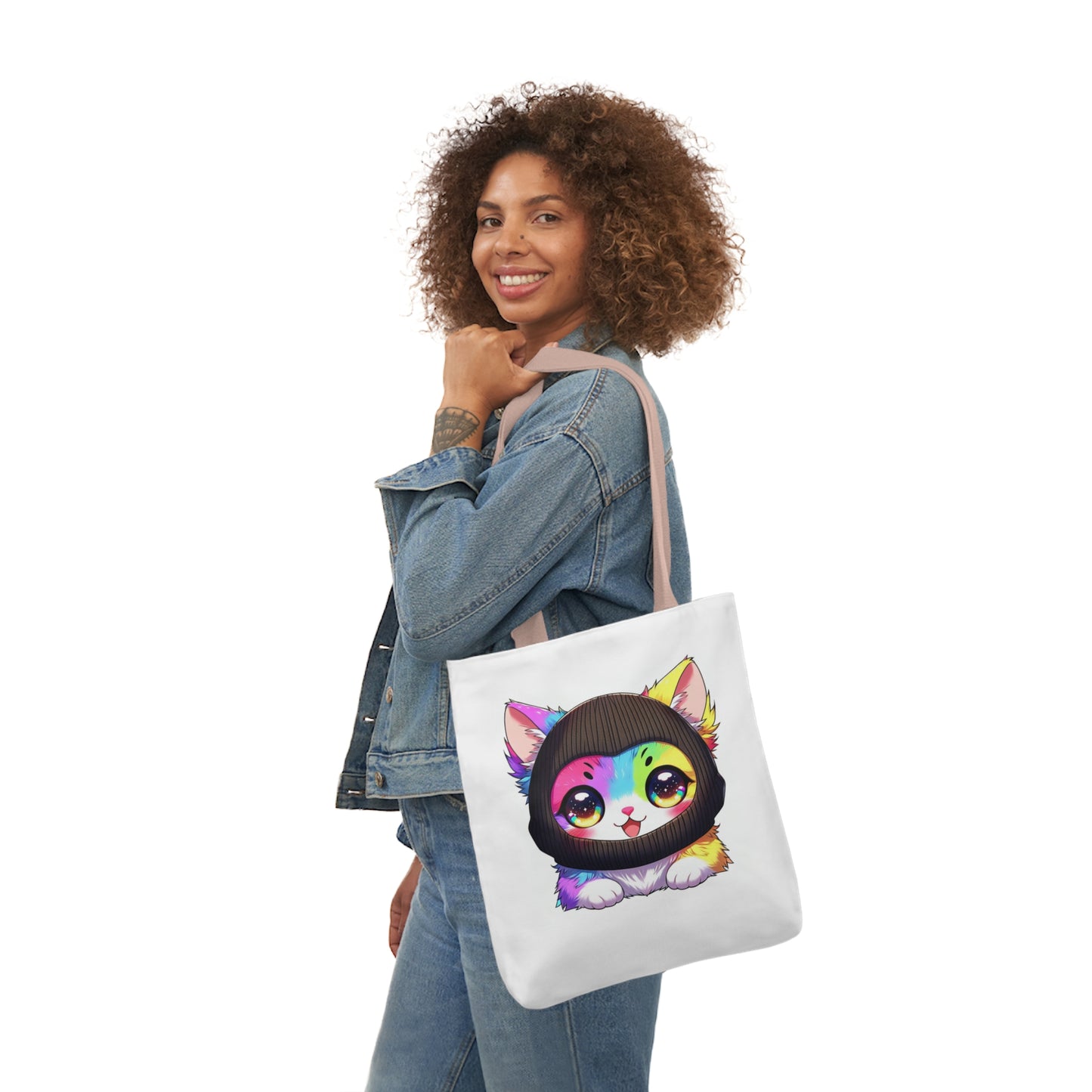 $SKITTEN -- Canvas Tote Bag, 5-Color Straps - Anime, Cutie