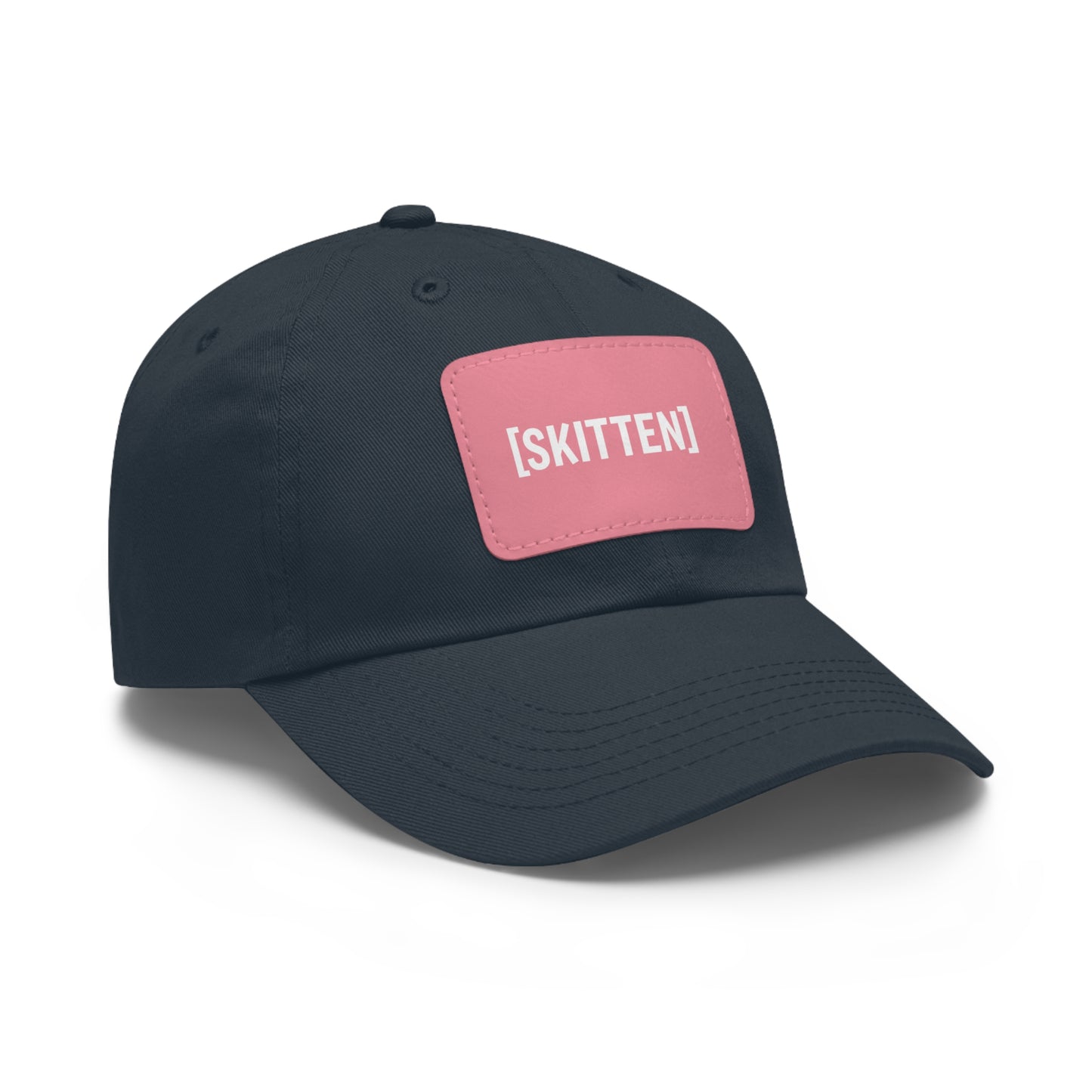 $SKITTEN -- Dad Hat with Leather Patch (Rectangle)