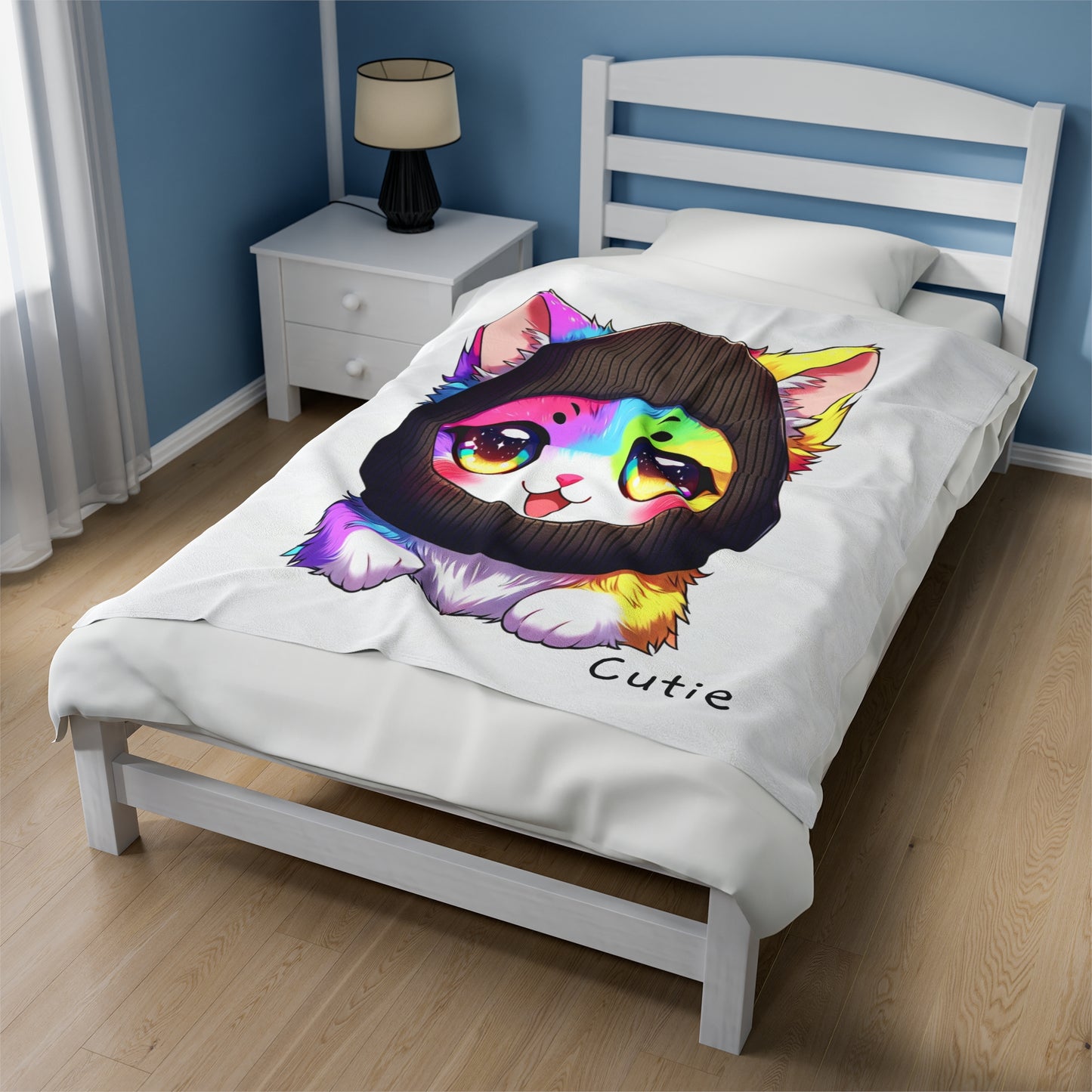 $SKITTEN -- Velveteen Plush Blanket -- Cutie