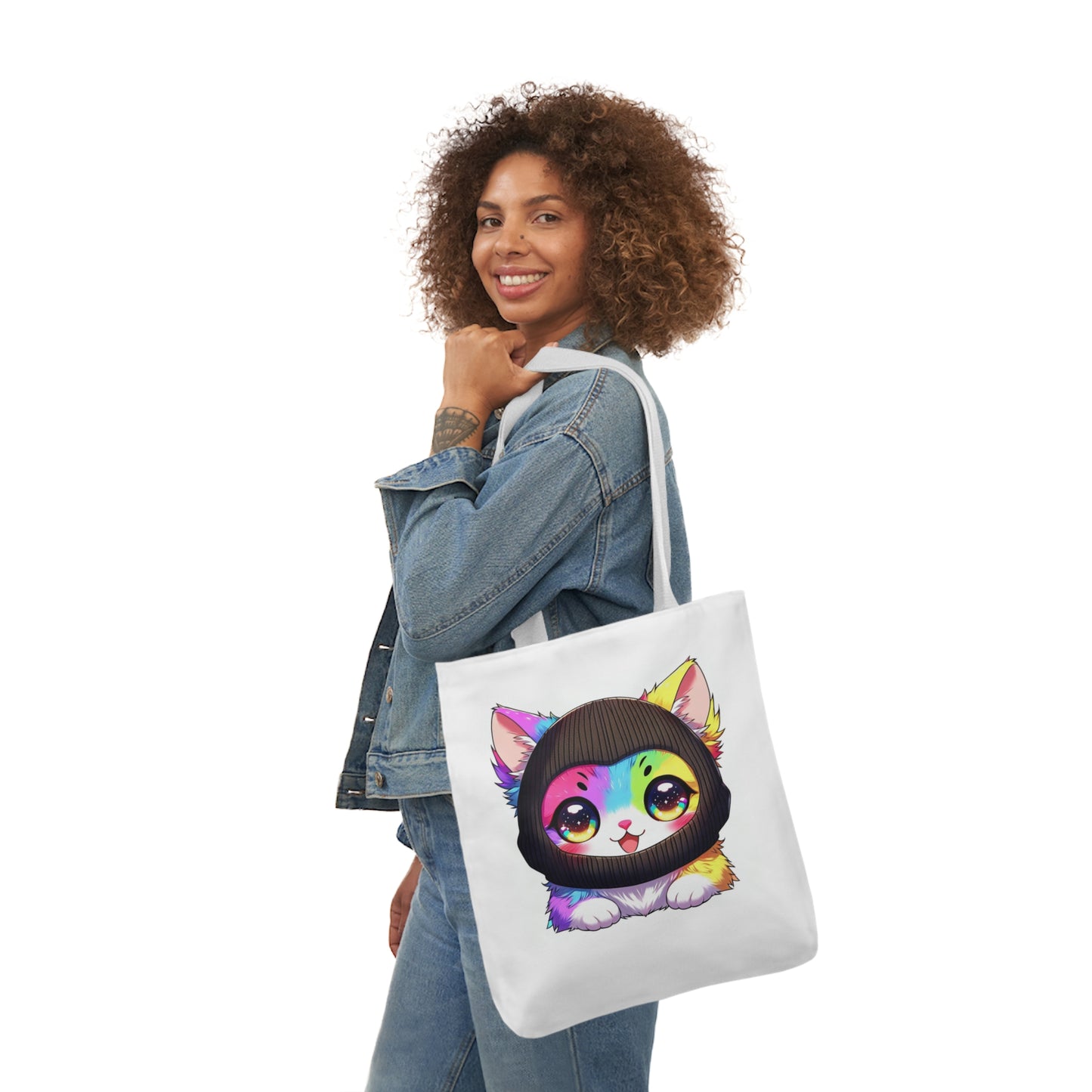 $SKITTEN -- Canvas Tote Bag, 5-Color Straps - Anime, Cutie