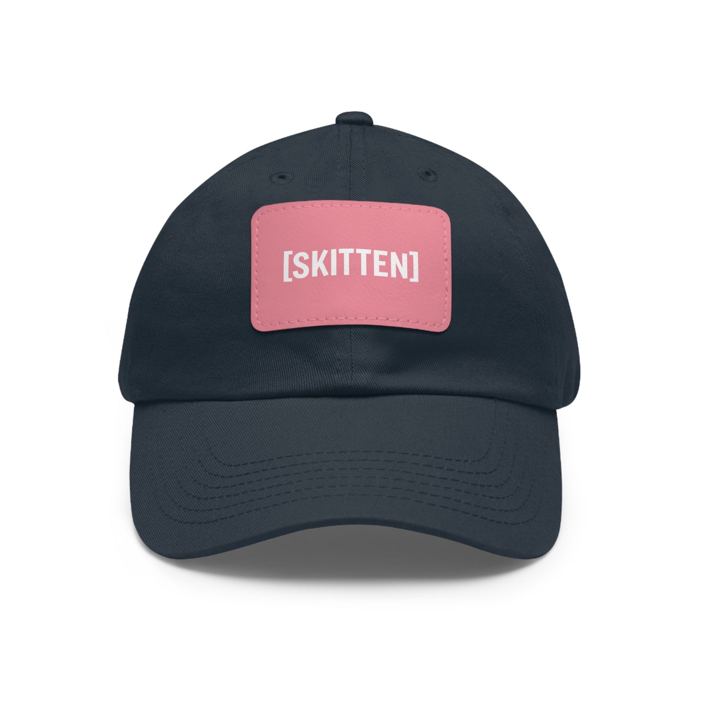 $SKITTEN -- Dad Hat with Leather Patch (Rectangle)