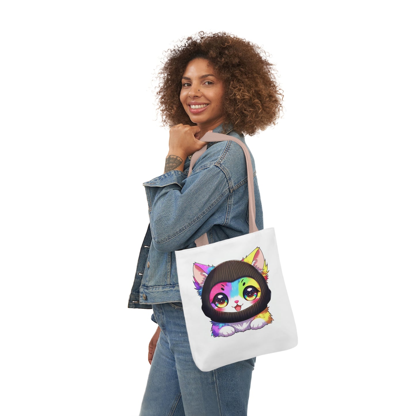 $SKITTEN -- Canvas Tote Bag, 5-Color Straps - Anime, Cutie