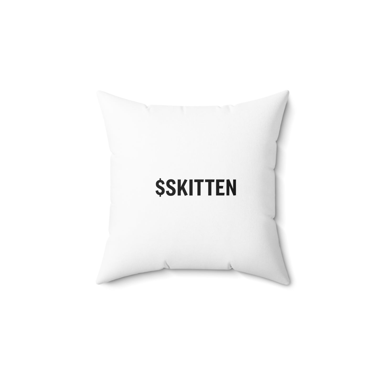 $SKITTEN -- Spun Polyester Square Pillow -- Whimsical