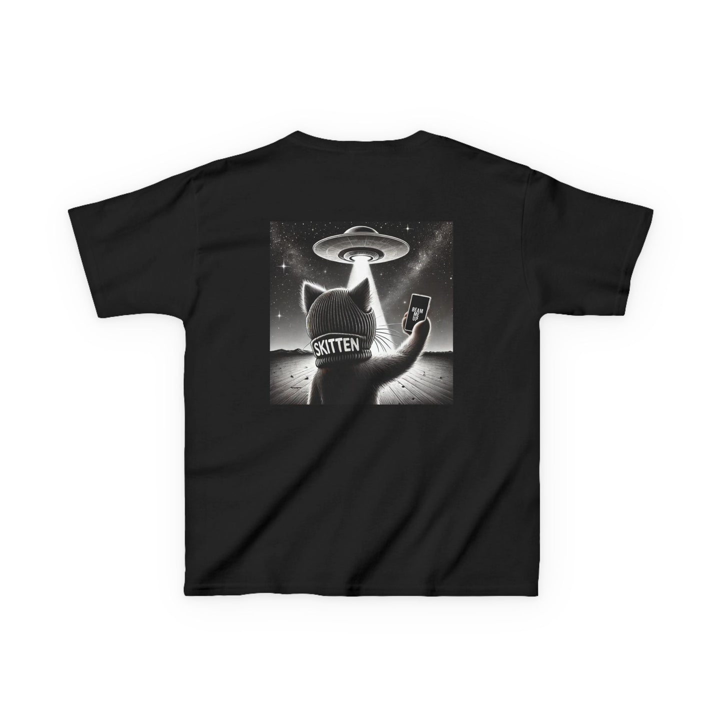 $SKITTEN -- Kids Heavy Cotton™ Tee -- UFO, Beam Me Up