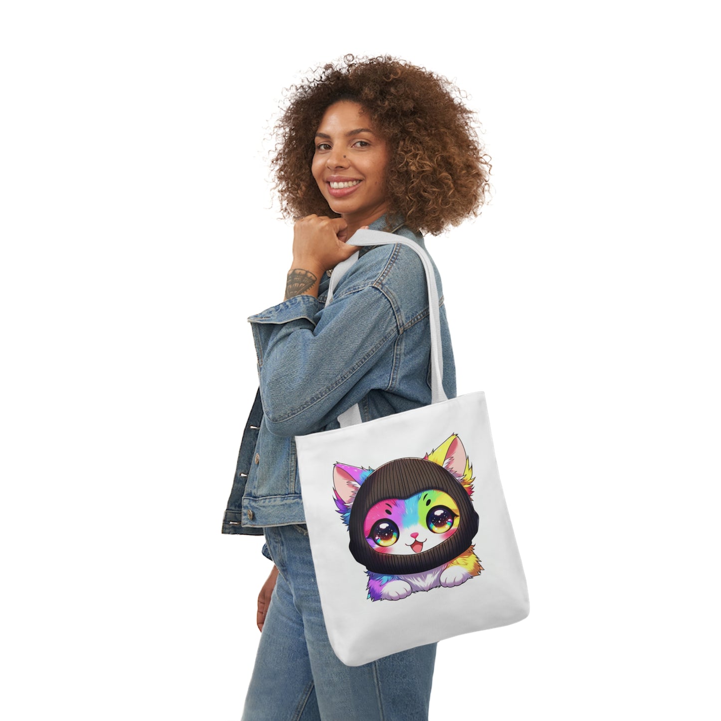 $SKITTEN -- Canvas Tote Bag, 5-Color Straps - Anime, Cutie