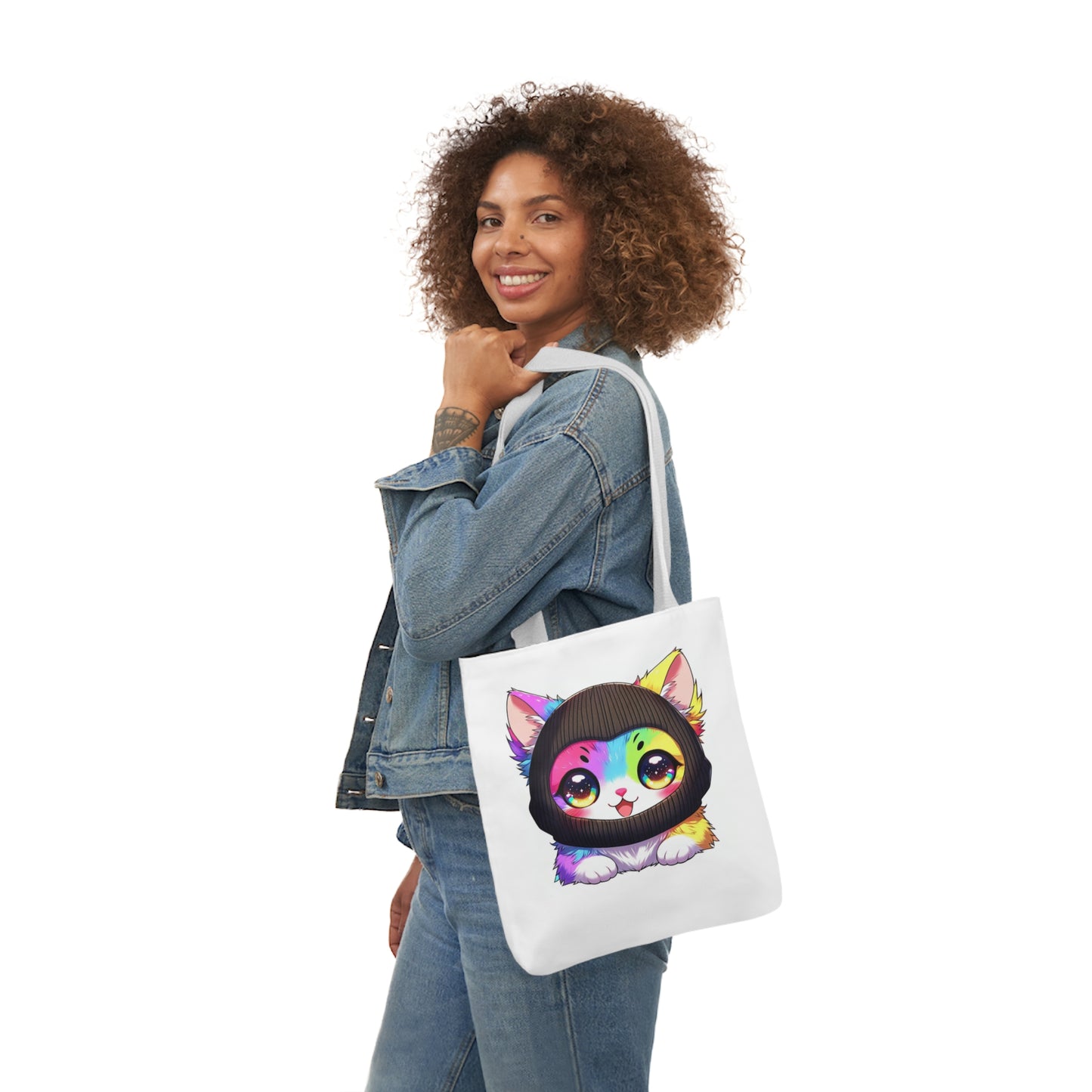 $SKITTEN -- Canvas Tote Bag, 5-Color Straps - Anime, Cutie