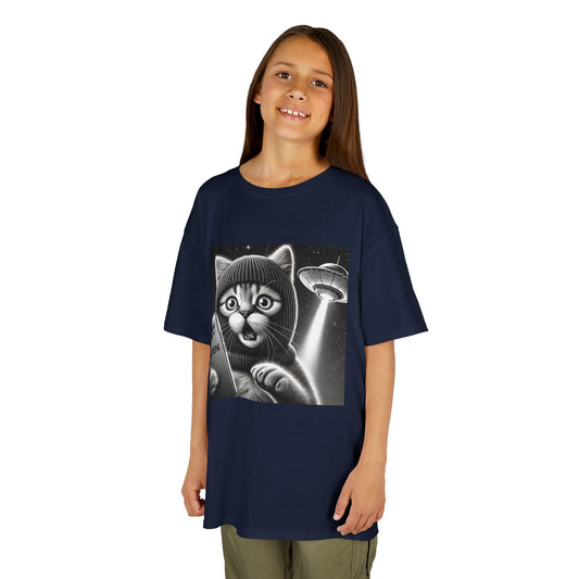 $SKITTEN -- Kids Heavy Cotton™ Tee -- UFO Selfie