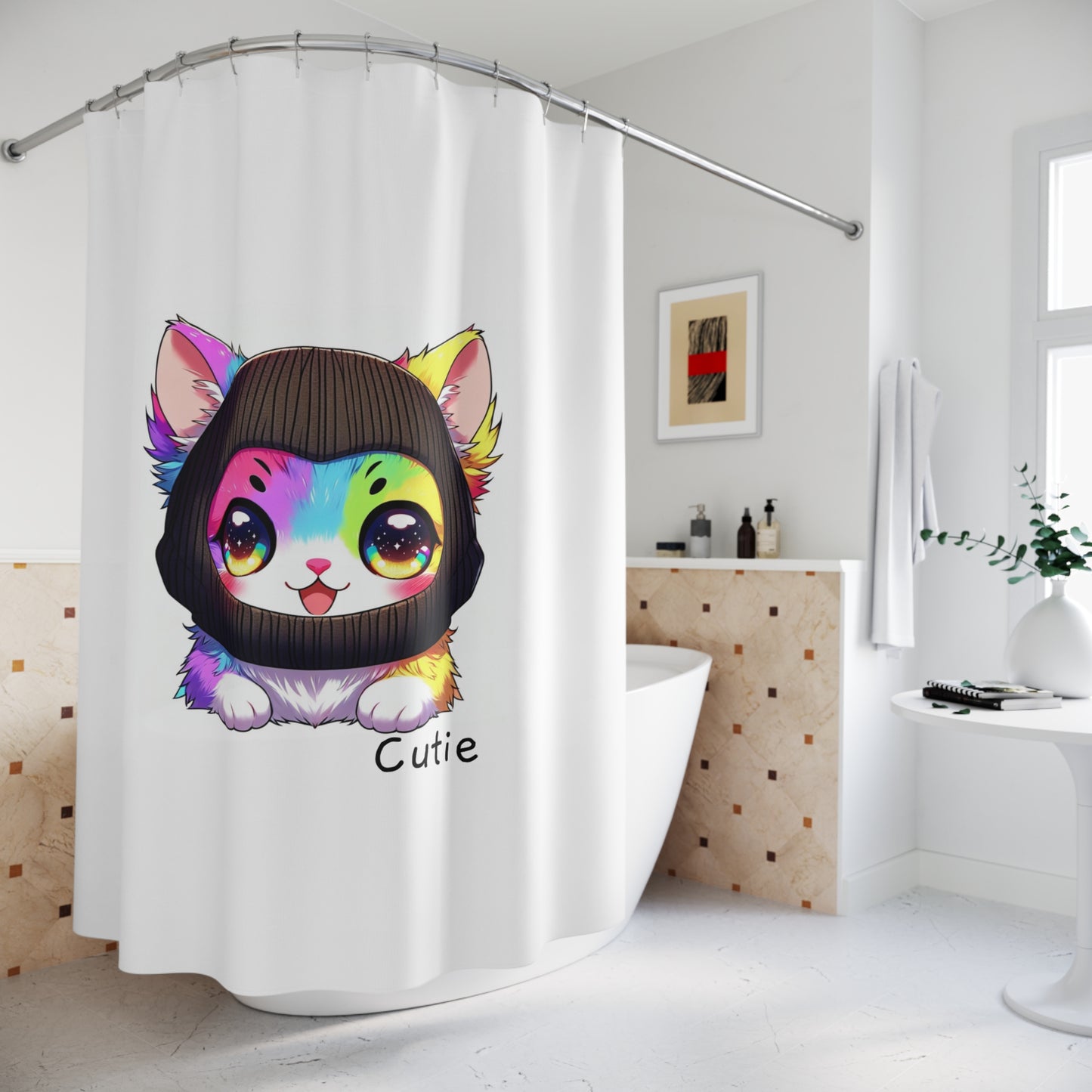 $SKITTEN --- Shower Curtains -- Cutie